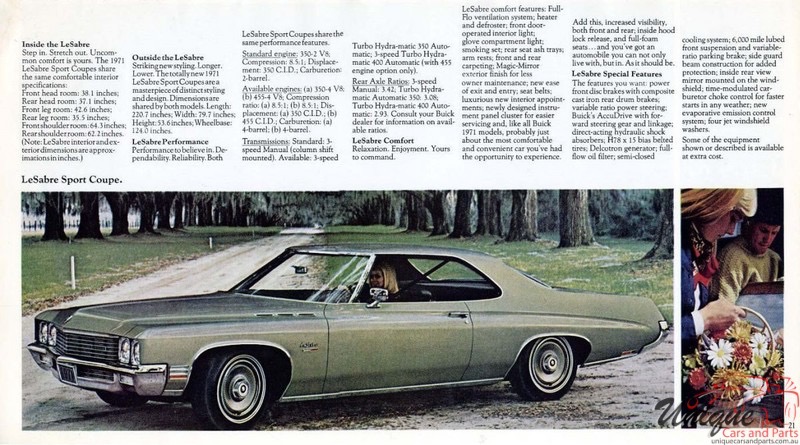 1971 Buick All Models Car Brochure Page 2